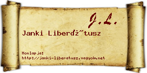 Janki Liberátusz névjegykártya